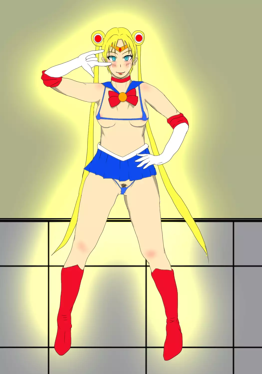 Kusuguri Rape Shokeinin vs Sailor Senshi